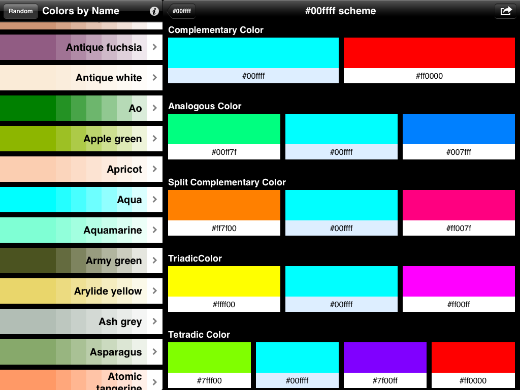  Review Colors By Name IOS App Find Color Numbers Connection